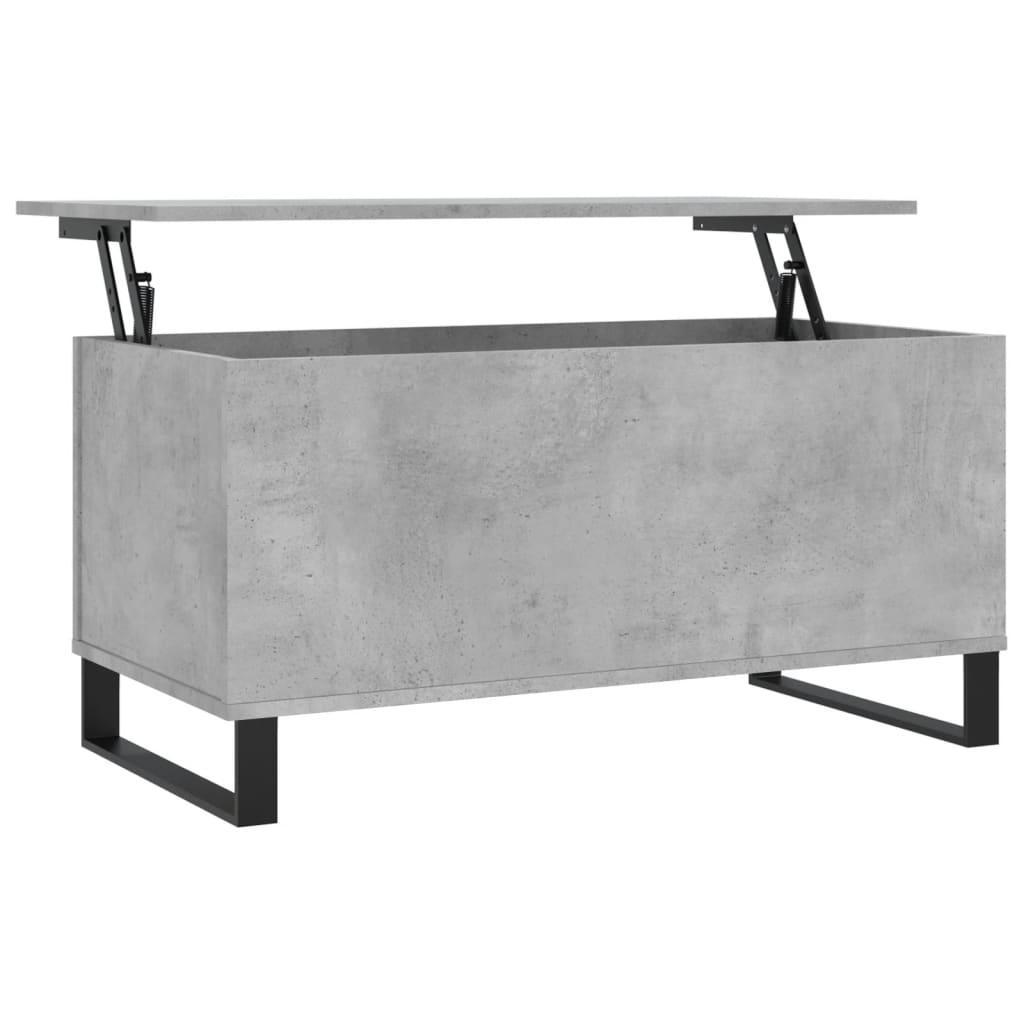 Table basse gris béton 90x44,5x45 cm en bois