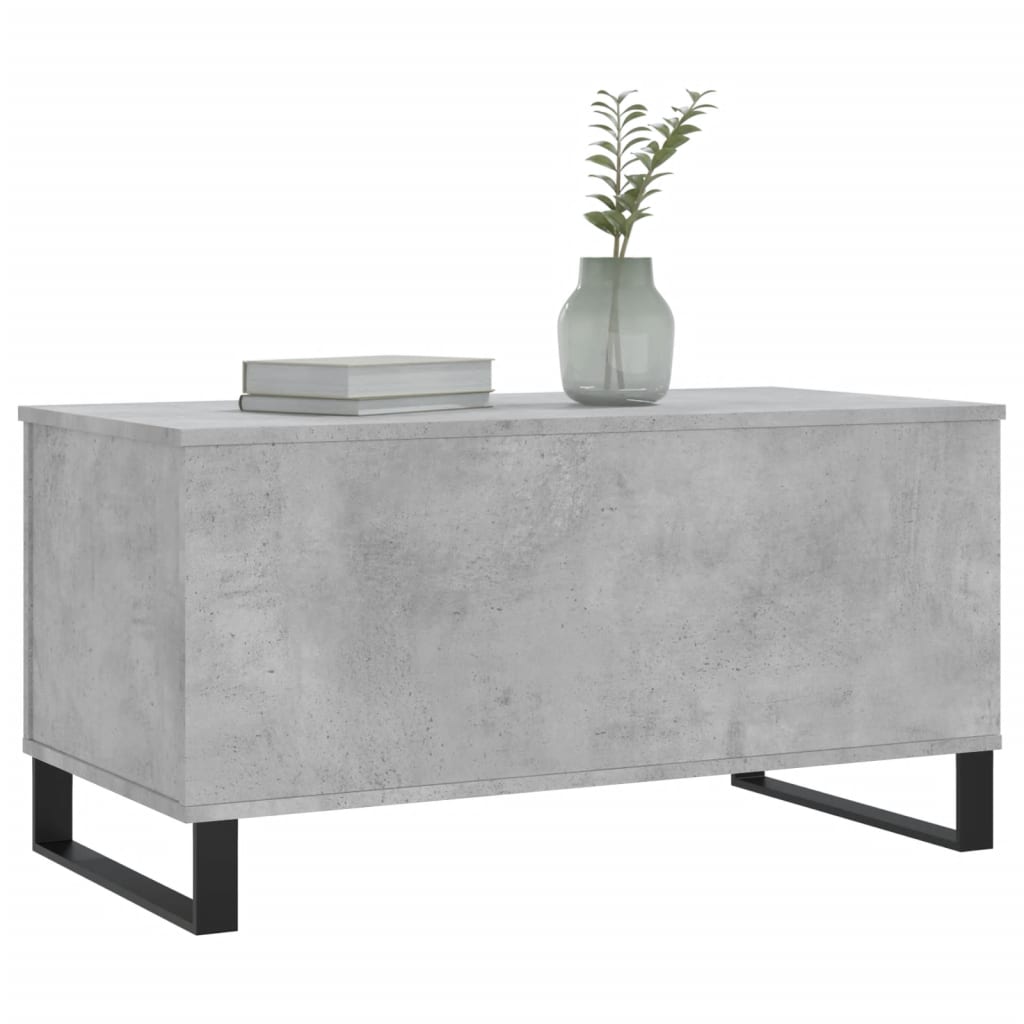 Table basse gris béton 90x44,5x45 cm en bois