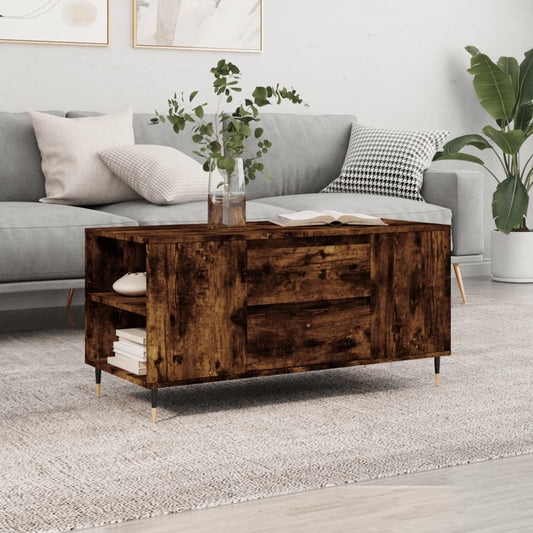 Coffee table smoked oak 102x44.5x50 cm wood material
