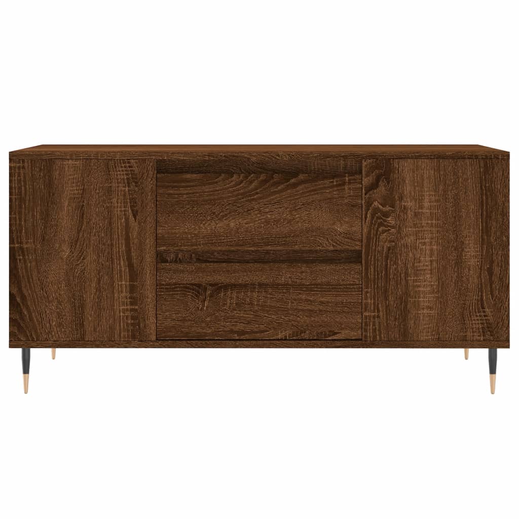 Table basse aspect chêne brun 102x44,5x50 cm en bois