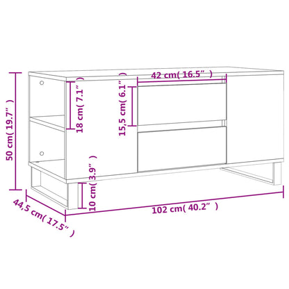 Couchtisch Betongrau 102x44,5x50 cm Holzwerkstoff