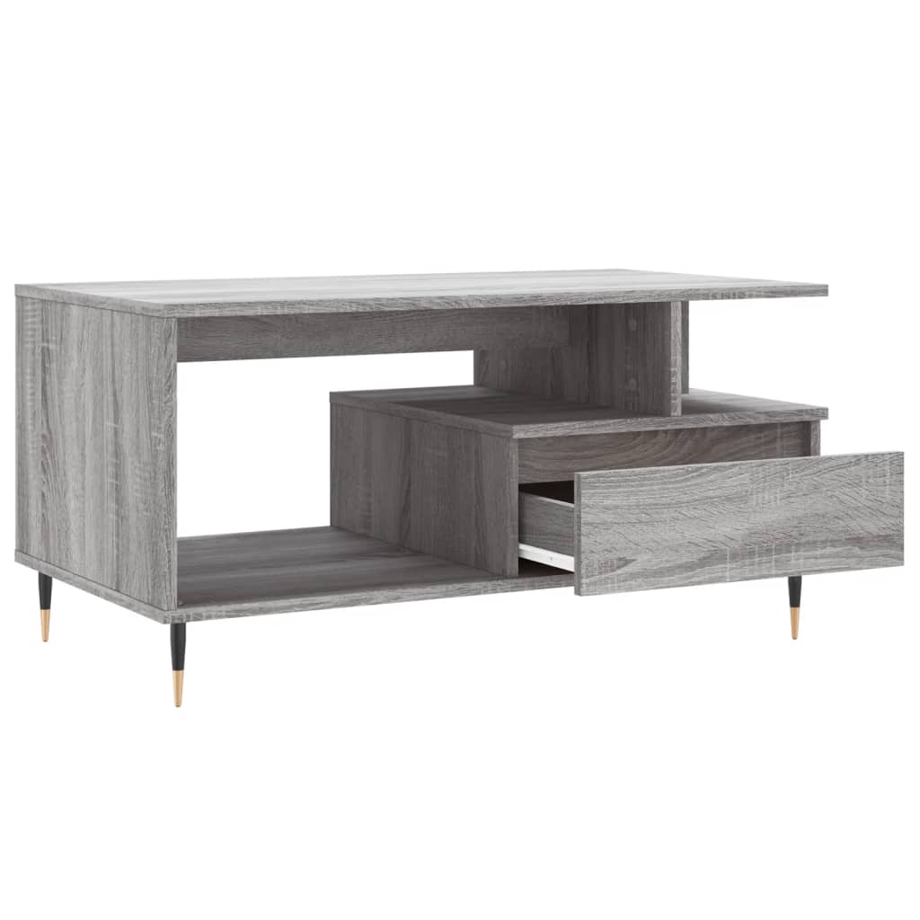 Table basse Sonoma grise 90x49x45 cm en bois