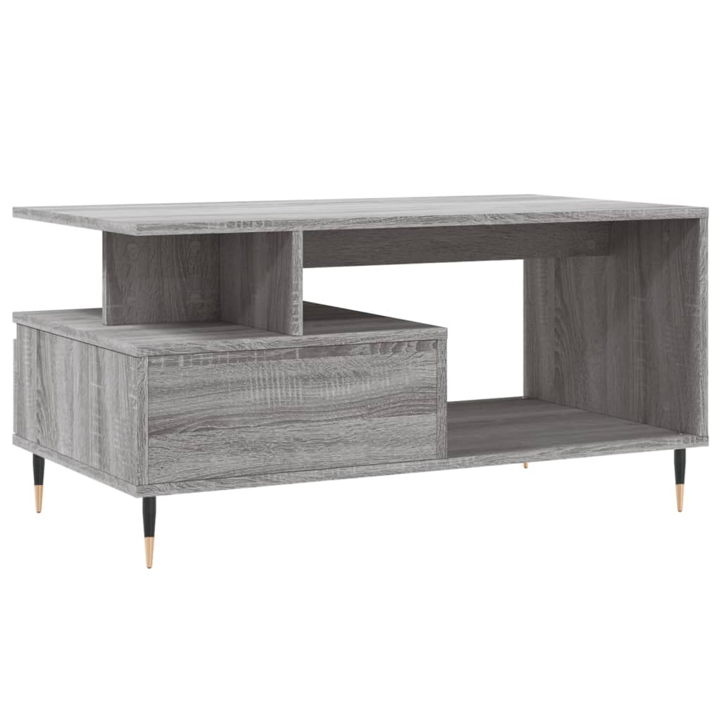 Table basse Sonoma grise 90x49x45 cm en bois