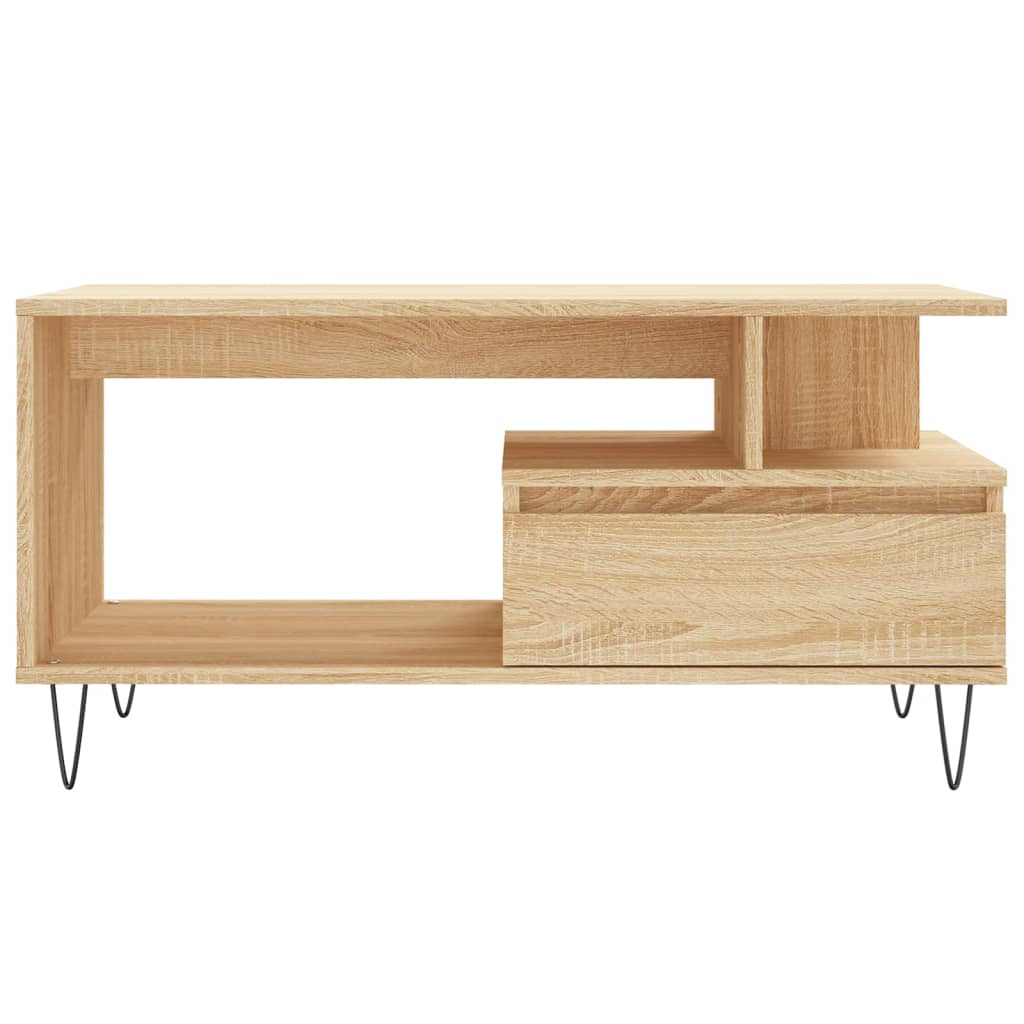 Table basse chêne Sonoma 90x49x45 cm en bois