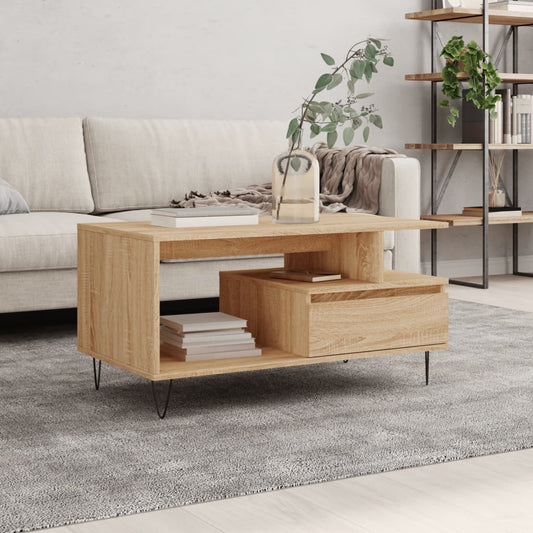 Coffee table Sonoma oak 90x49x45 cm wood material