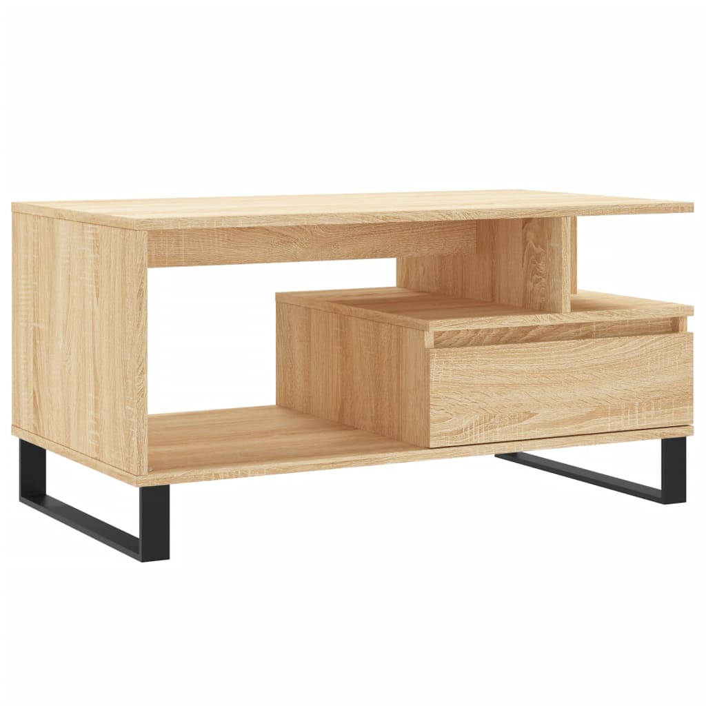 Table basse chêne Sonoma 90x49x45 cm en bois