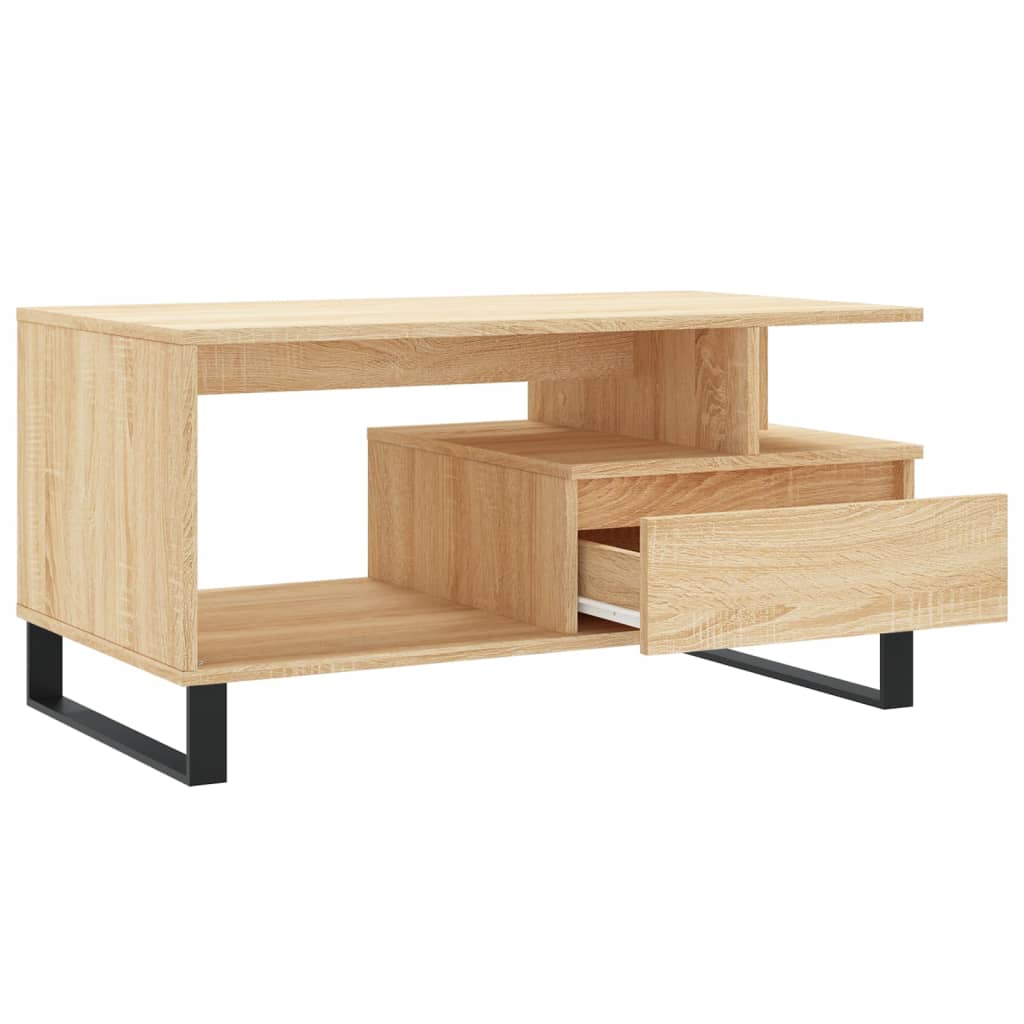Table basse chêne Sonoma 90x49x45 cm en bois