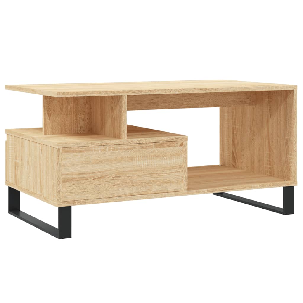 Table basse chêne Sonoma 90x49x45 cm en bois