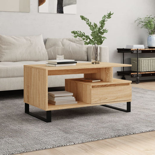 Coffee table Sonoma oak 90x49x45 cm wood material
