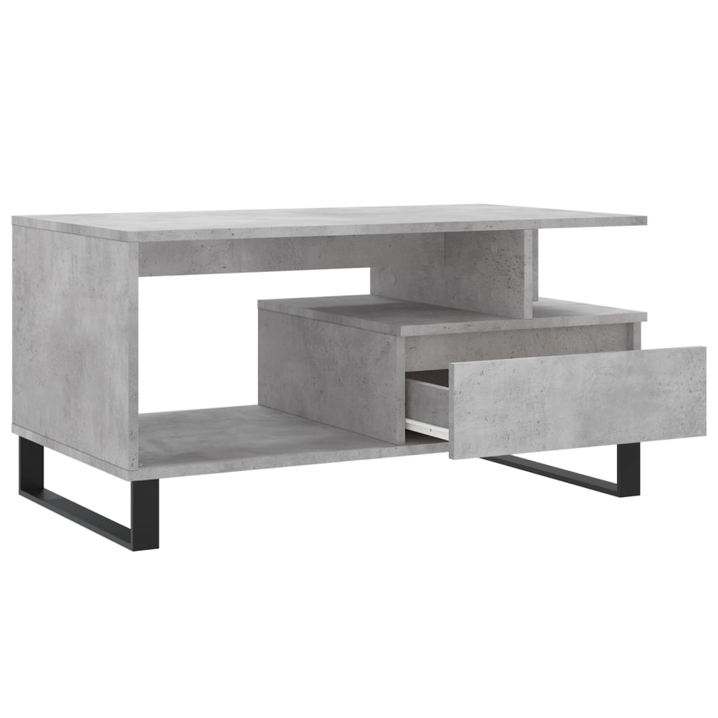 Couchtisch Betongrau 90x49x45 cm Holzwerkstoff