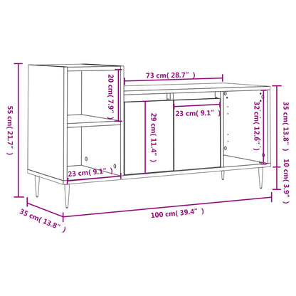 TV-Schrank Sonoma-Eiche 100x35x55 cm Holzwerkstoff