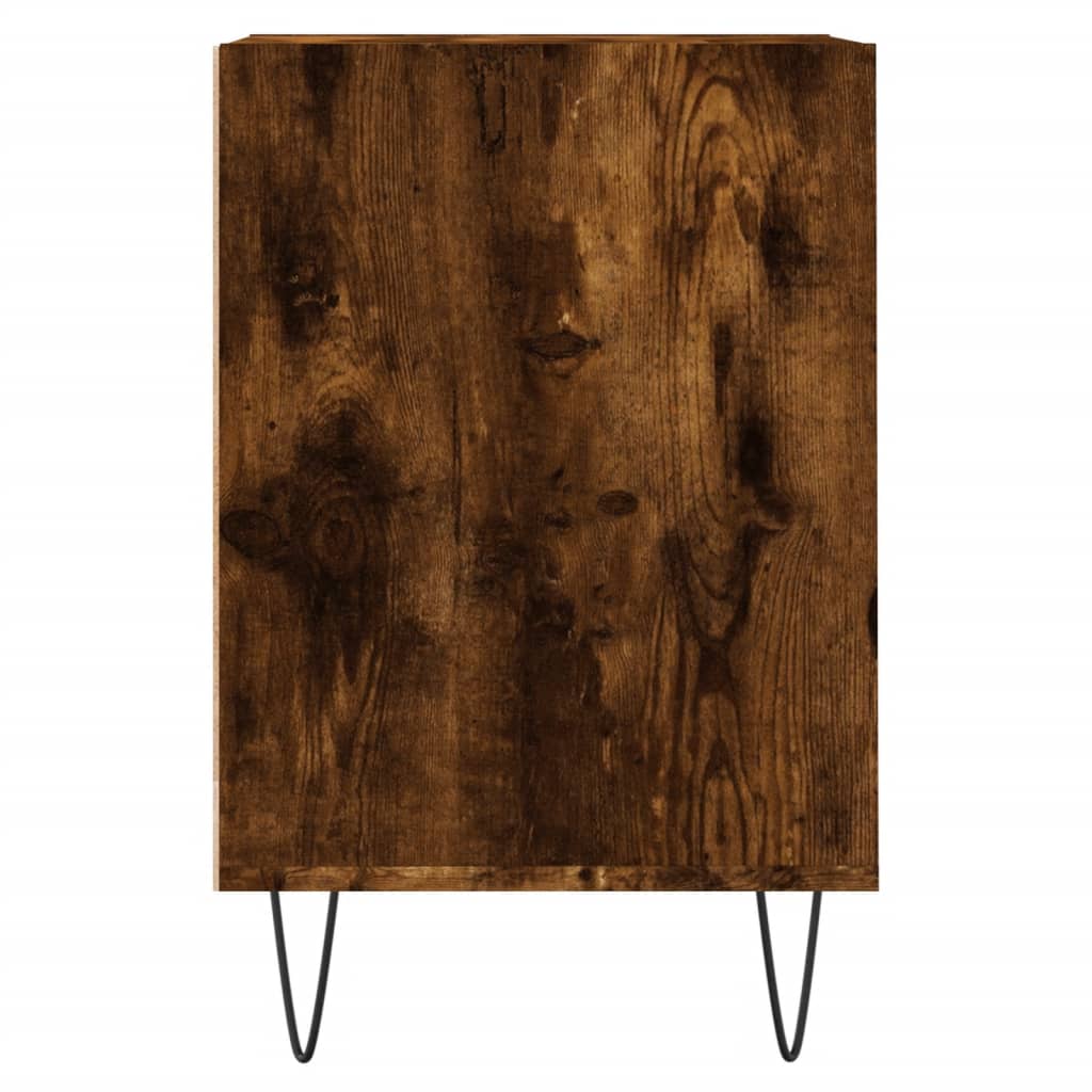 Meuble TV chêne fumé 100x35x55 cm matériau bois