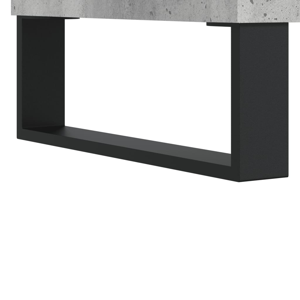 Meuble TV gris béton 100x35x55 cm en bois