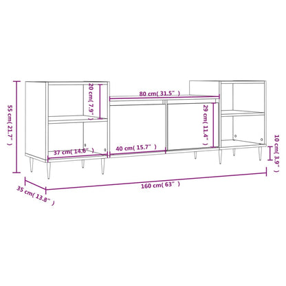 TV-Schrank Weiß 160x35x55 cm Holzwerkstoff