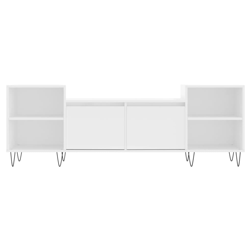 Meuble TV blanc 160x35x55 cm en bois