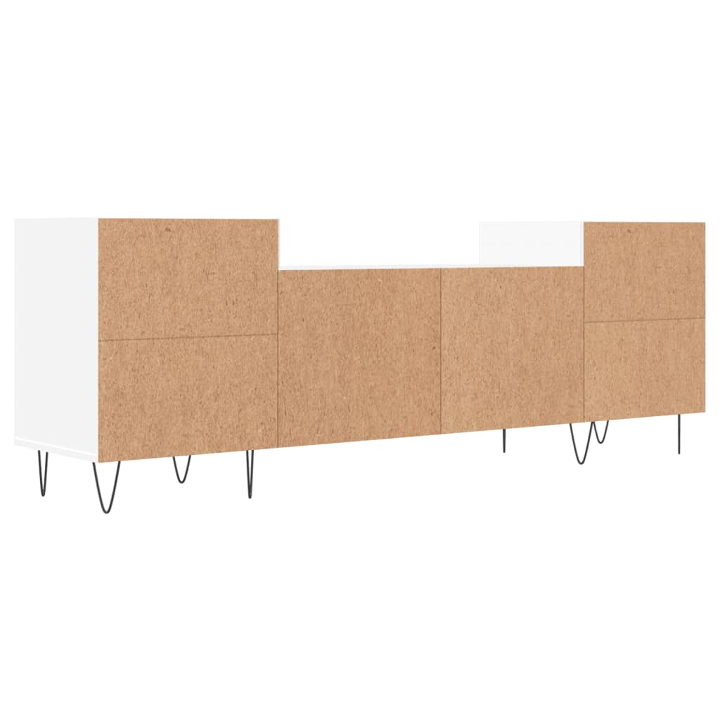 Meuble TV blanc 160x35x55 cm en bois