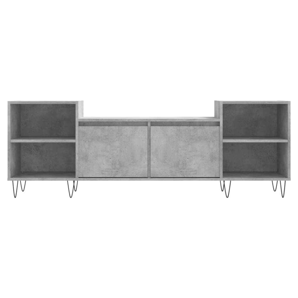 TV-Schrank Betongrau 160x35x55 cm Holzwerkstoff