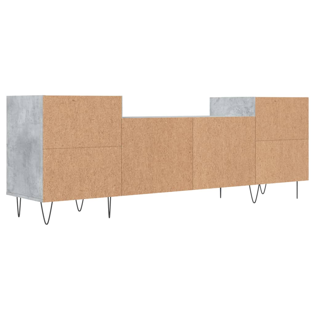 Meuble TV gris béton 160x35x55 cm en bois