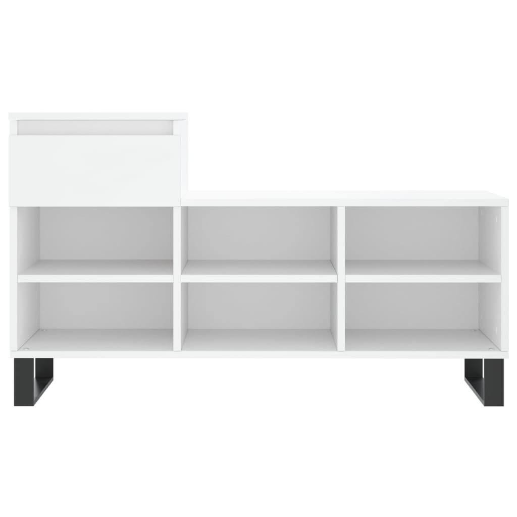 Étagère à chaussures blanc 102x36x60 cm en bois