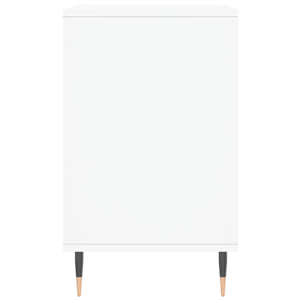 Shoe rack high gloss white 102x36x60 cm wood material