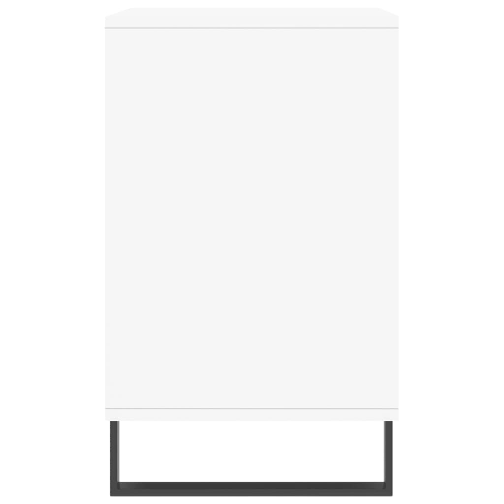 Shoe rack high gloss white 102x36x60 cm wood material