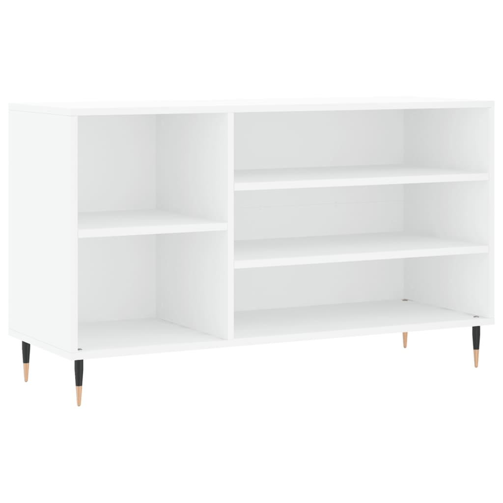 Étagère à chaussures blanc 102x36x60 cm en bois