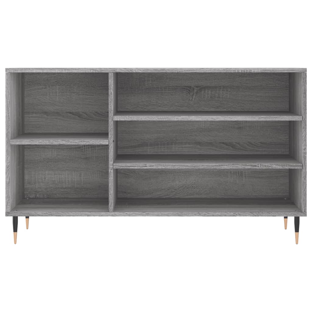 Étagère à chaussures gris Sonoma 102x36x60 cm en bois