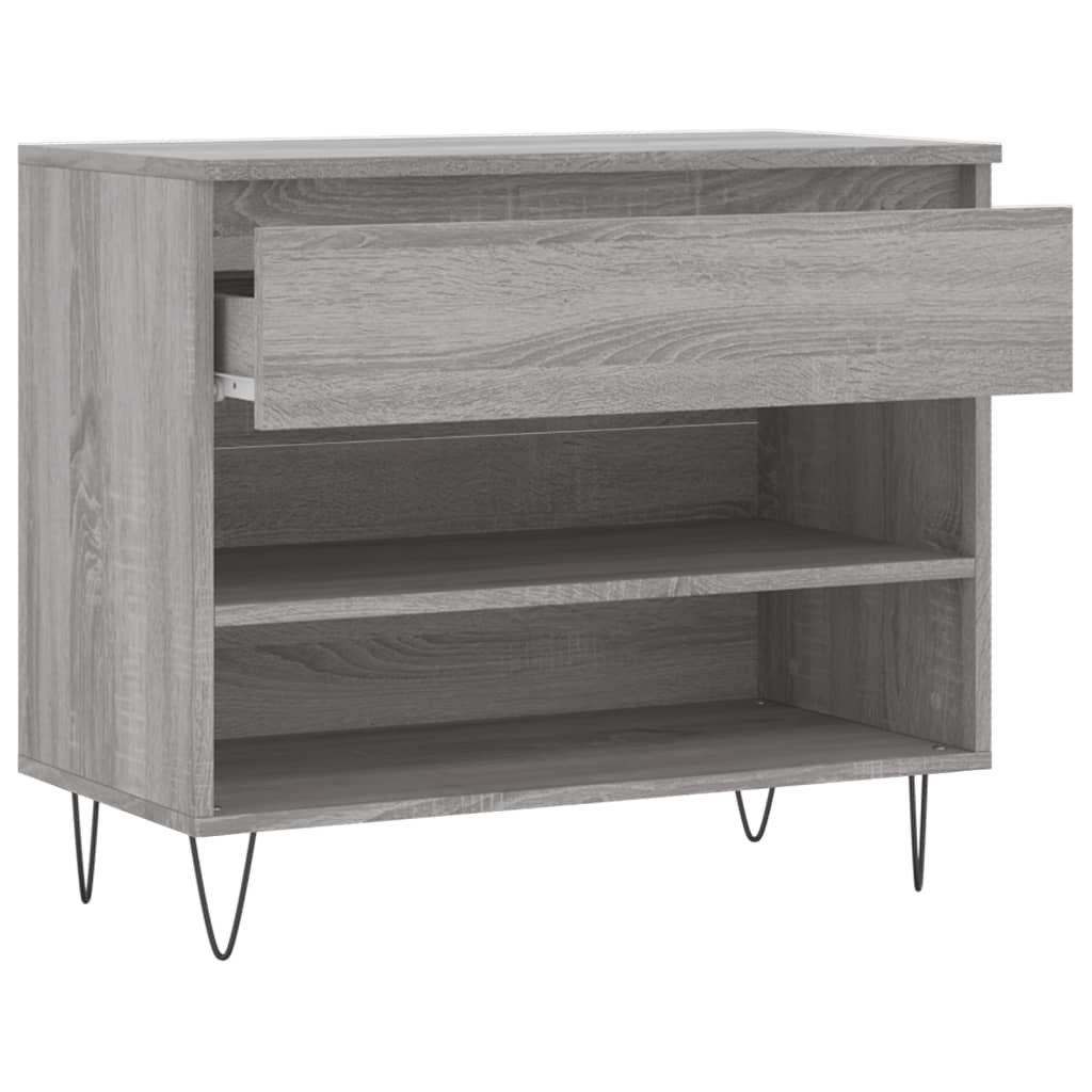 Shoe Rack Gray Sonoma 70x36x60 cm Wood Material