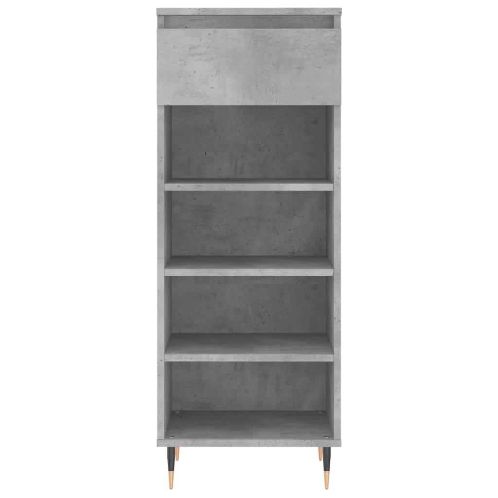 Shoe Cabinet Concrete Grey 40x36x105 cm Wood Material