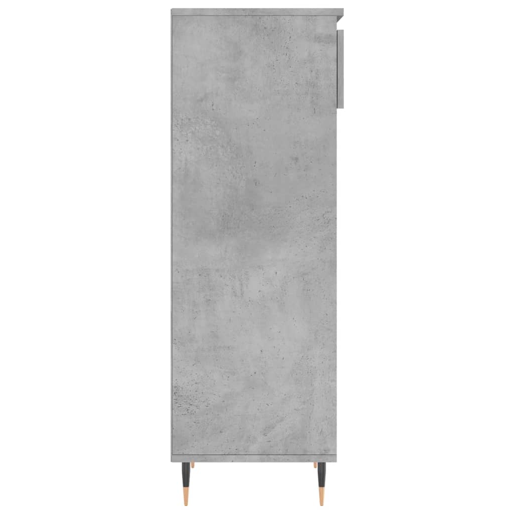 Shoe Cabinet Concrete Grey 40x36x105 cm Wood Material