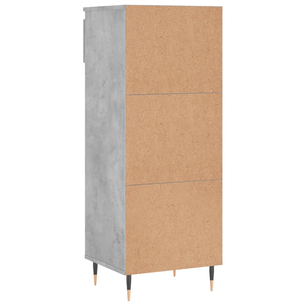 Shoe Cabinet Concrete Grey 40x36x105 cm Wood Material