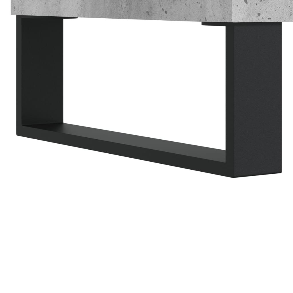 Shoe Cabinet Concrete Grey 40x36x105 cm Wood Material