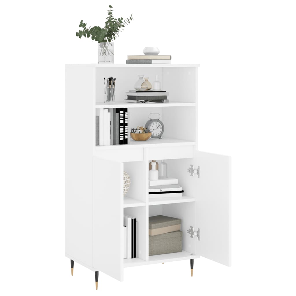 Highboard Weiß 60x36x110 cm Holzwerkstoff