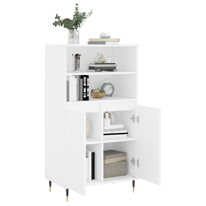 Highboard Weiß 60x36x110 cm Holzwerkstoff