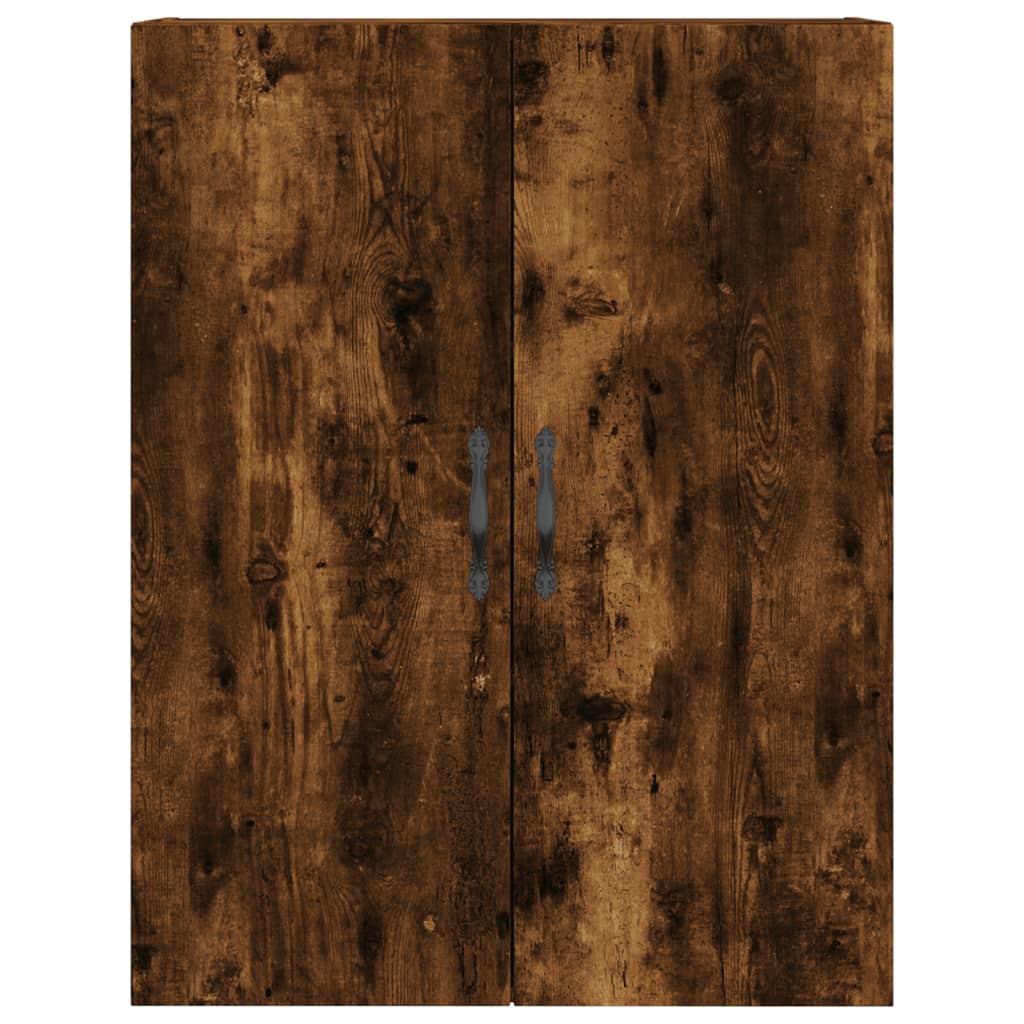 Armoire murale chêne fumé 69,5x34x90 cm matériau bois