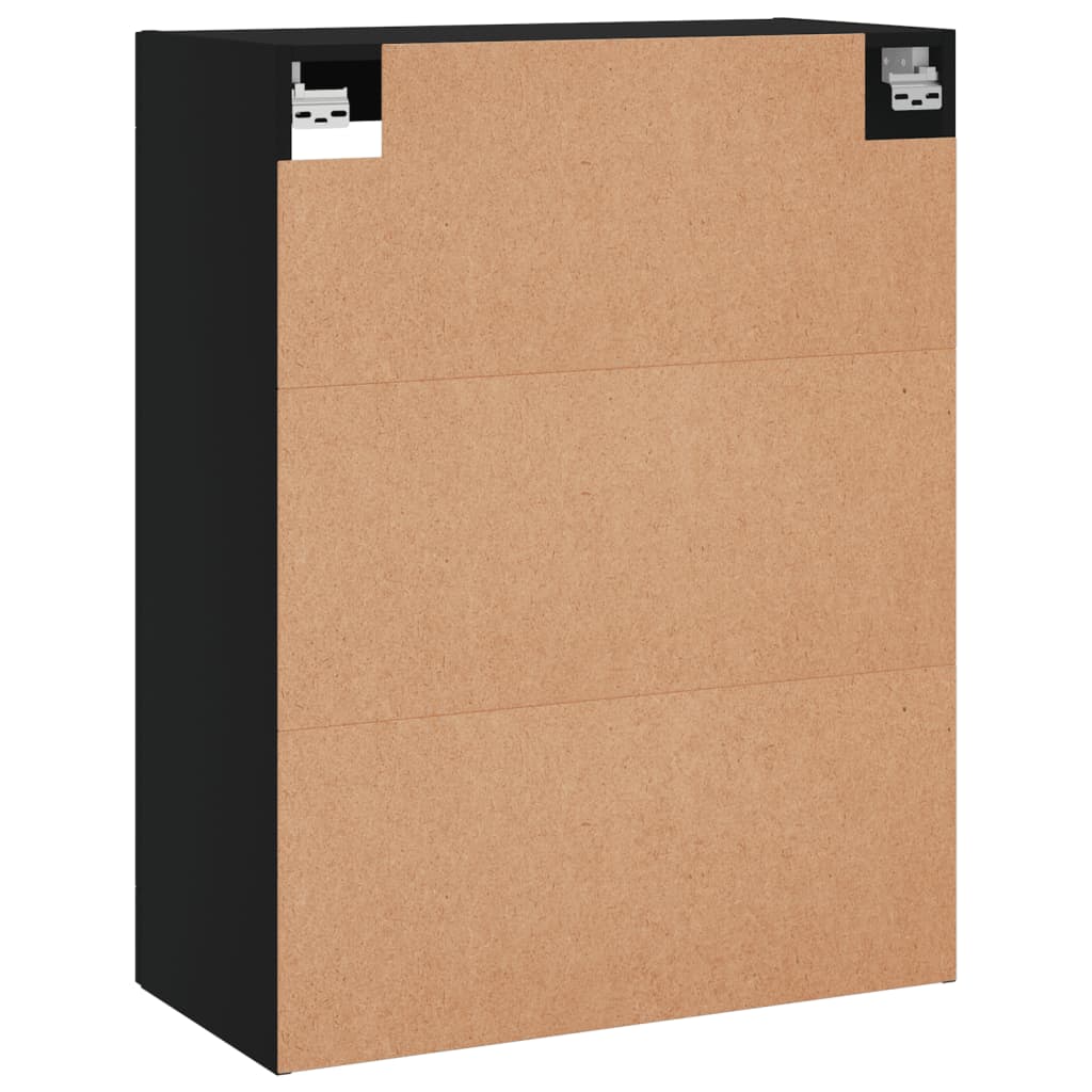 Wandschrank Schwarz 69,5x34x90 cm Holzwerkstoff