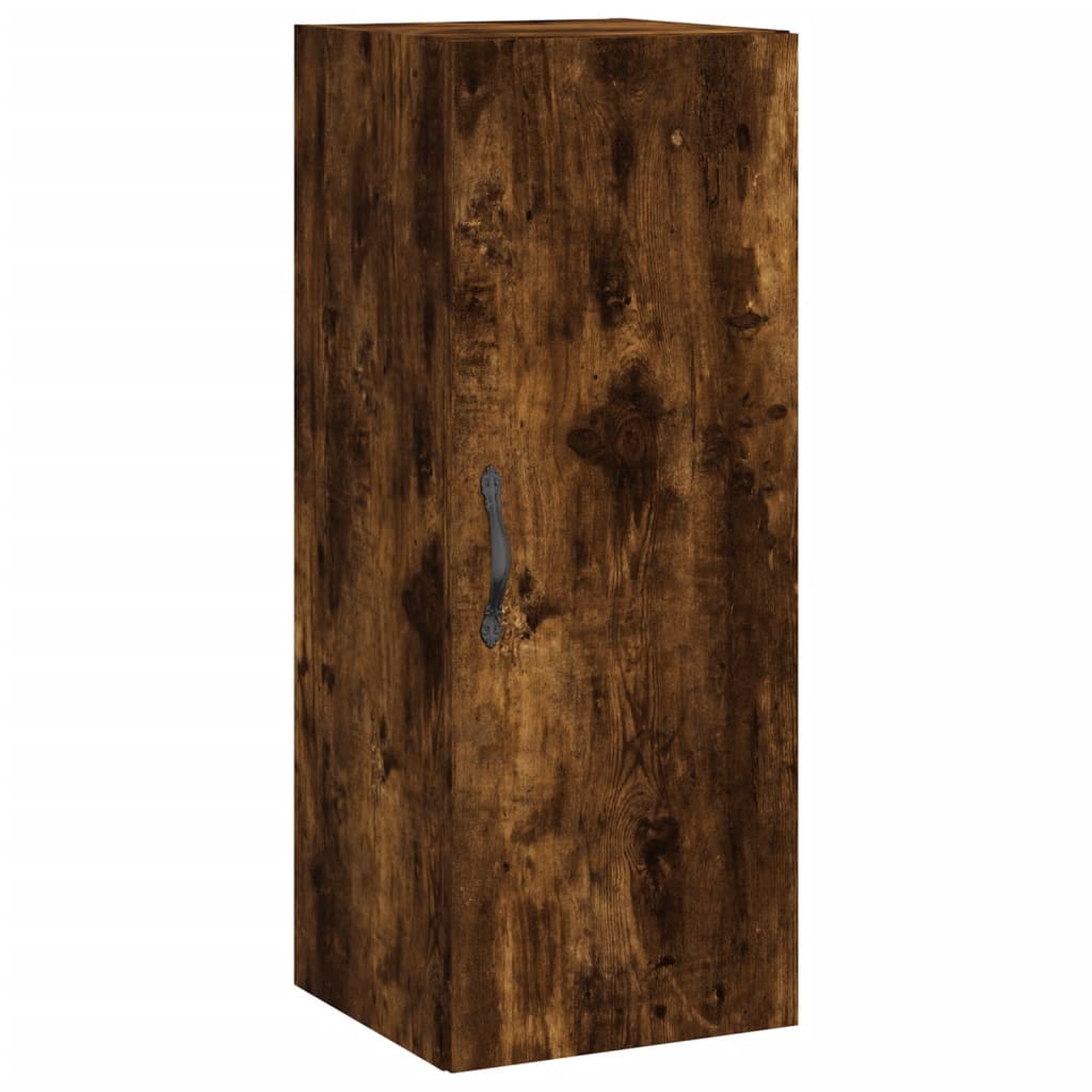 Armoire murale chêne fumé 34,5x34x90 cm matériau bois