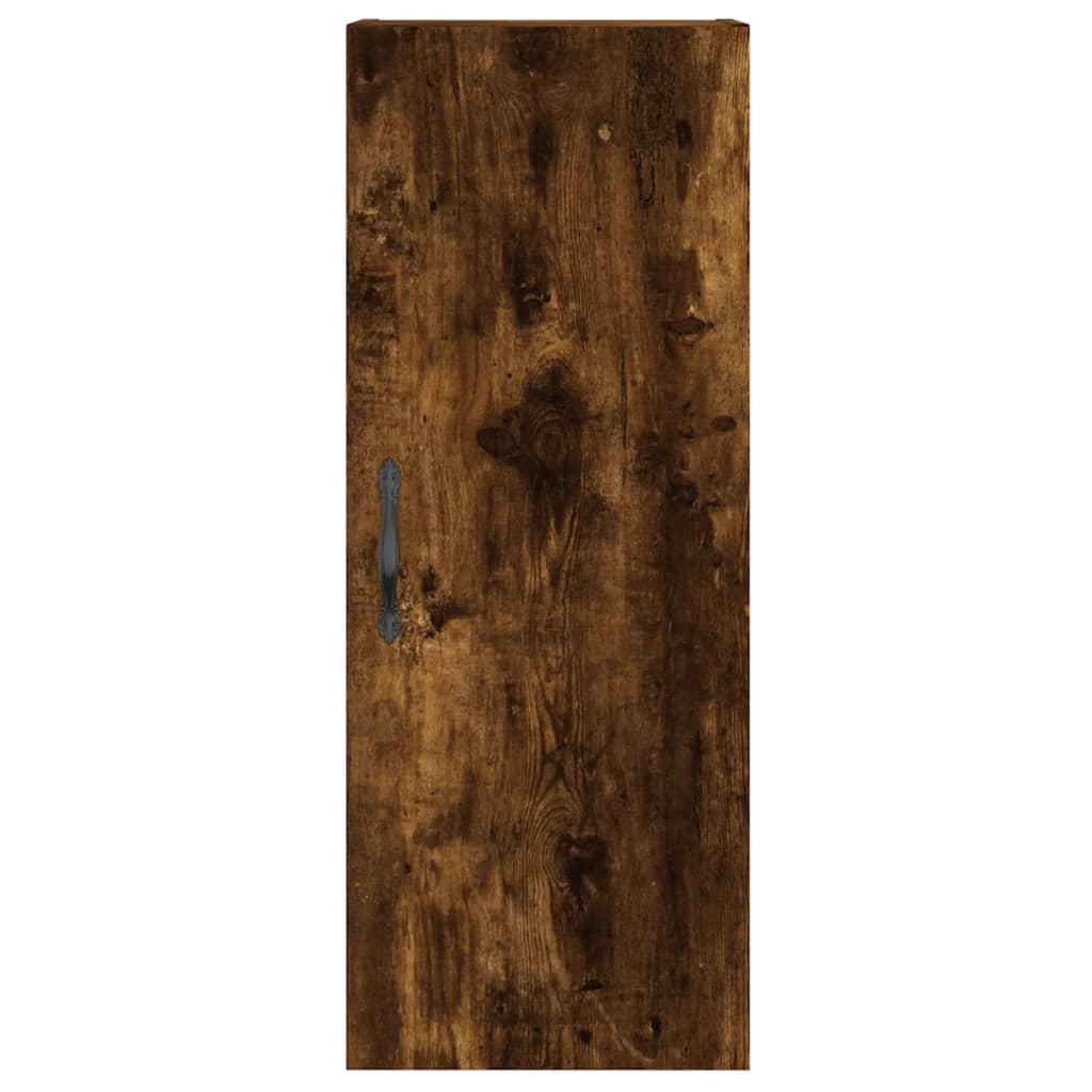 Armoire murale chêne fumé 34,5x34x90 cm matériau bois