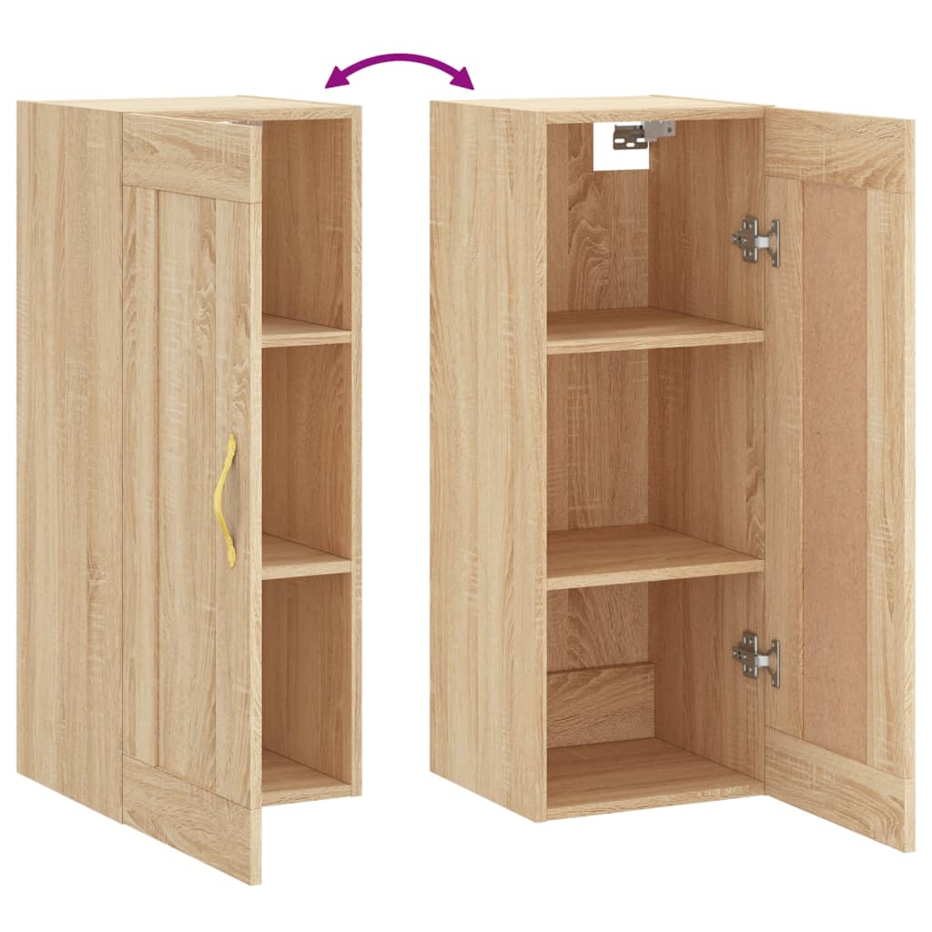Wandschrank Sonoma-Eiche 34,5x34x90 cm Holzwerkstoff