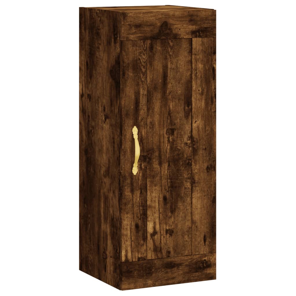 Armoire murale chêne fumé 34,5x34x90 cm matériau bois