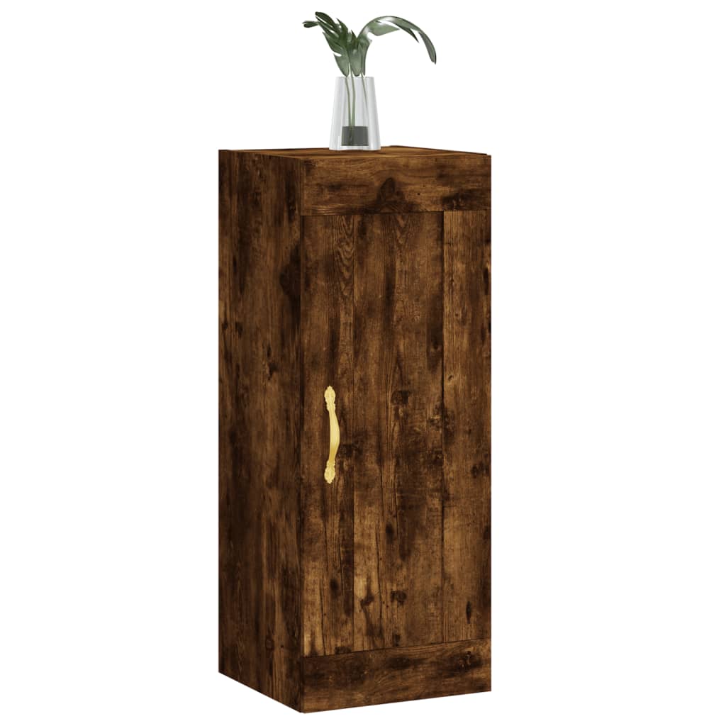 Armoire murale chêne fumé 34,5x34x90 cm matériau bois