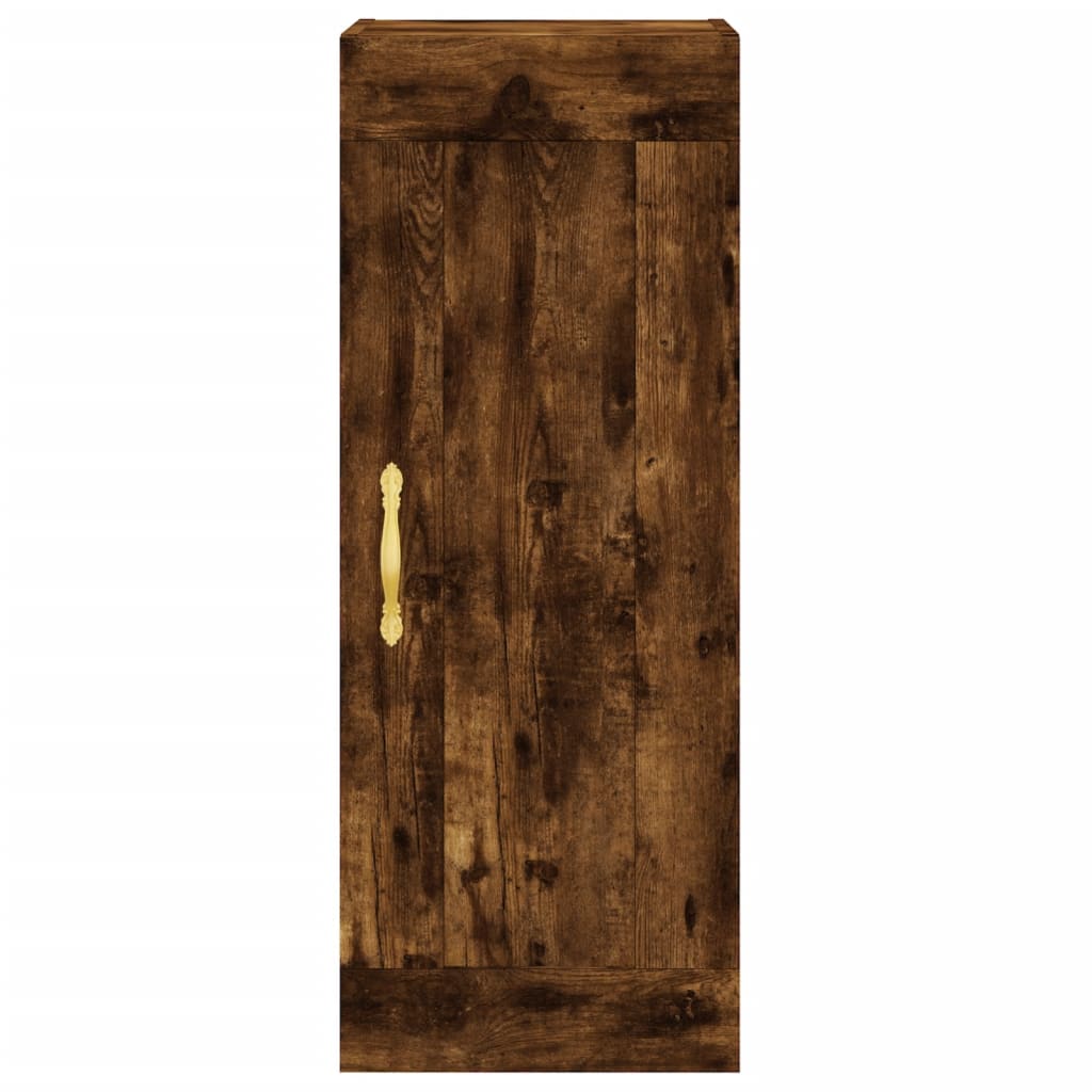 Armoire murale chêne fumé 34,5x34x90 cm matériau bois