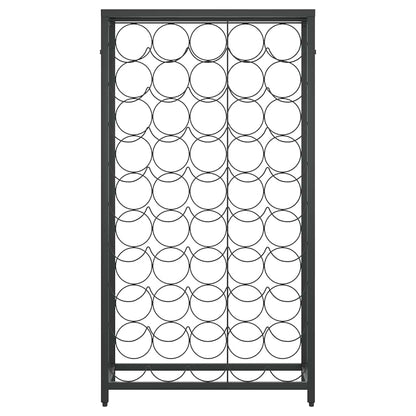 Weinregal für 45 Flaschen Schwarz 54x18x100 cm Schmiedeeisen