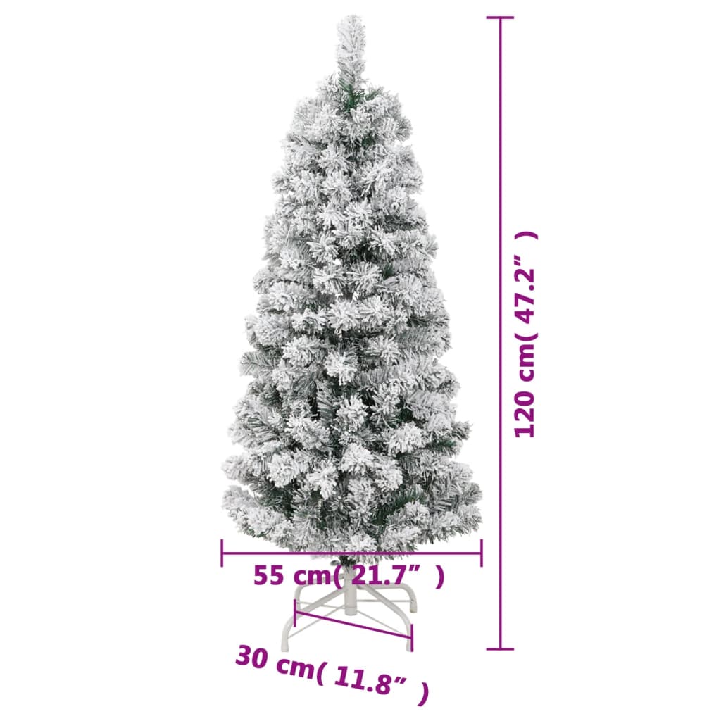Künstlicher Weihnachtsbaum Klappbar Beschneit 120 cm