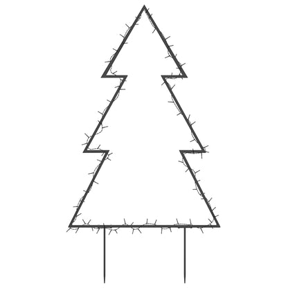 Weihnachtsbaum mit Erdspießen und 80 LEDs 60 cm