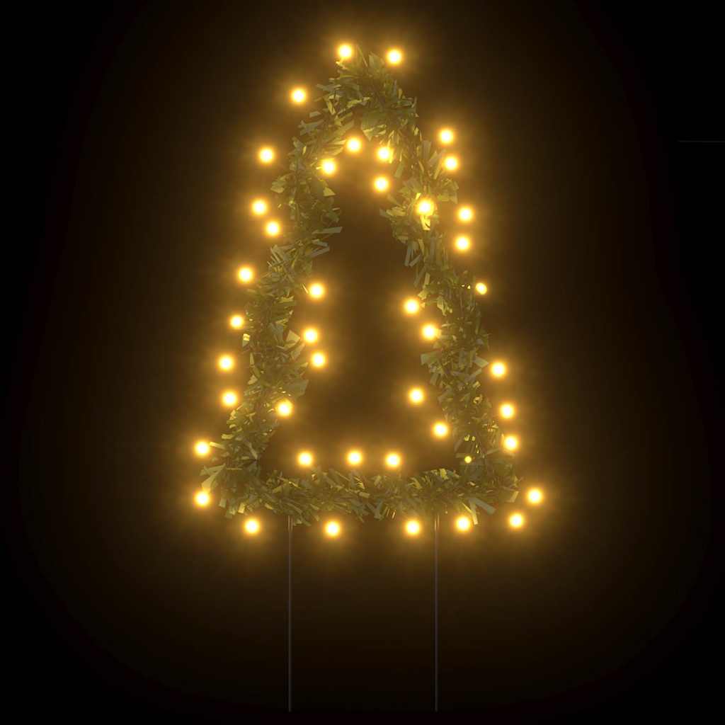 Weihnachtsbäume mit Erdspießen 3 Stk. 50 LEDs 30 cm