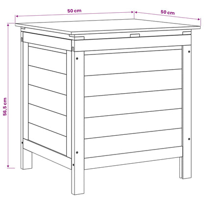 Gartentruhe Weiß 50x49x56,5 cm Massivholz Tanne