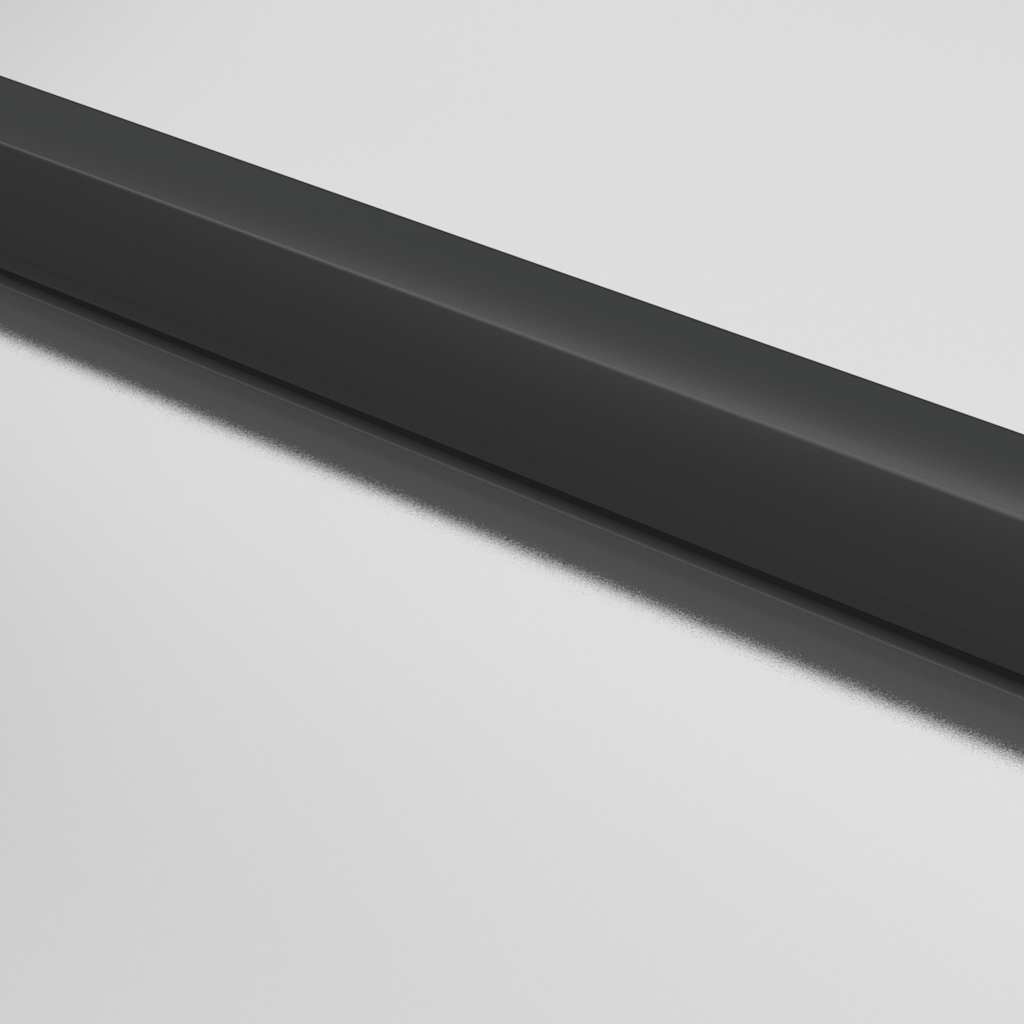 Innentür Schlank Schwarz 83x201,5 cm Hartglas & Aluminium