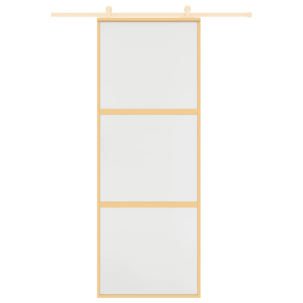 Schiebetür Golden 76x205 cm Matt ESG-Glas und Aluminium