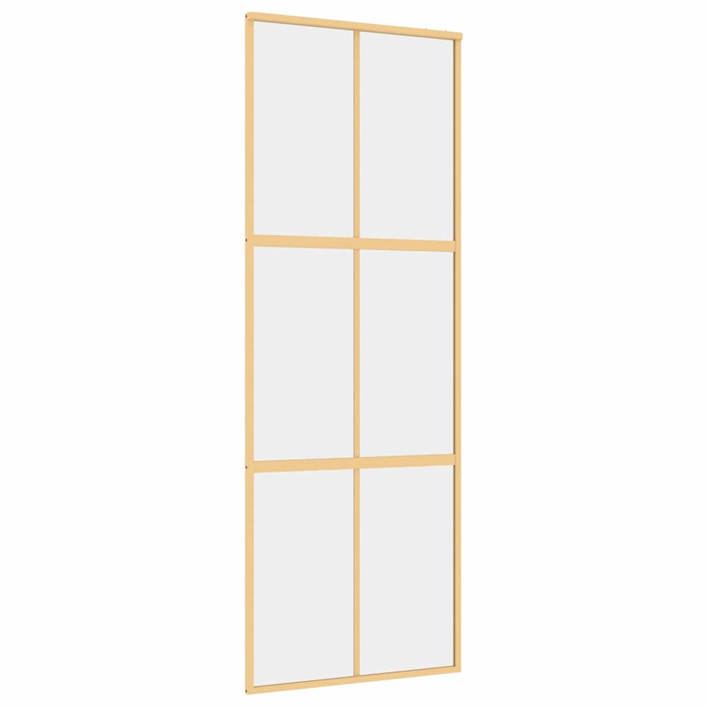Schiebetür Golden 76x205 cm ESG-Klarglas und Aluminium